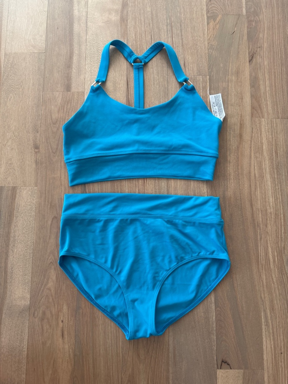 Bloch Teal Crop 2 piece dance wear  and High-Waist Bottom